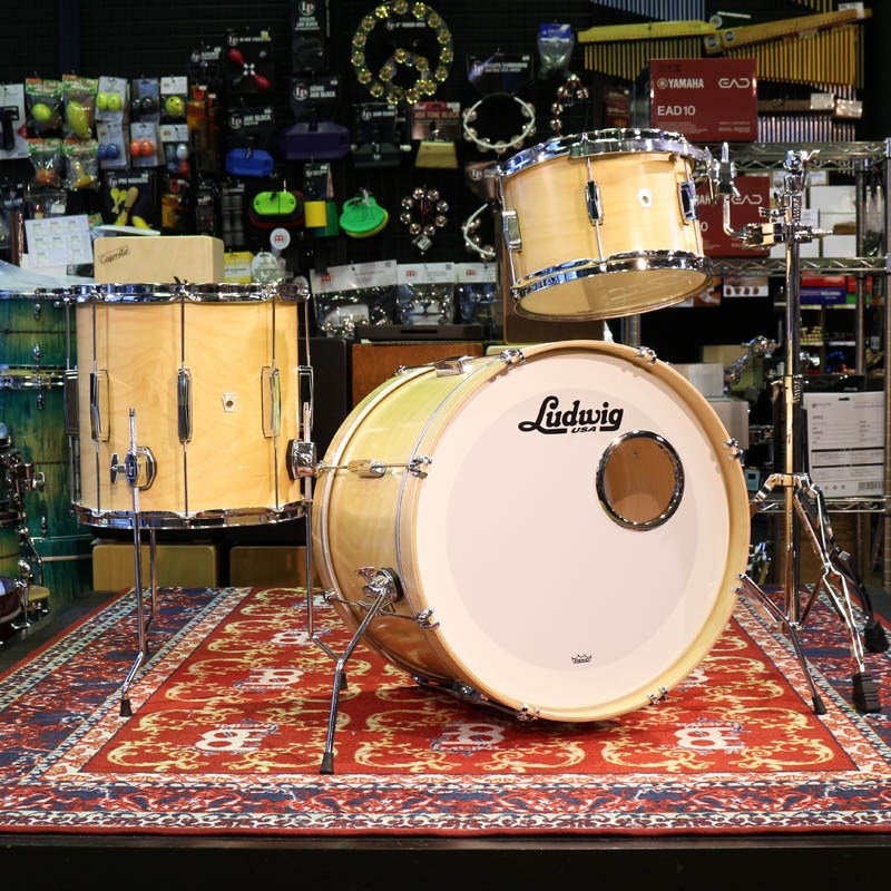 Ludwig Club Date DOWNBEAT 3pc Drum Kit -Satin Natural L6103LXSNの画像